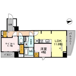 松屋町駅 徒歩3分 5階の物件間取画像